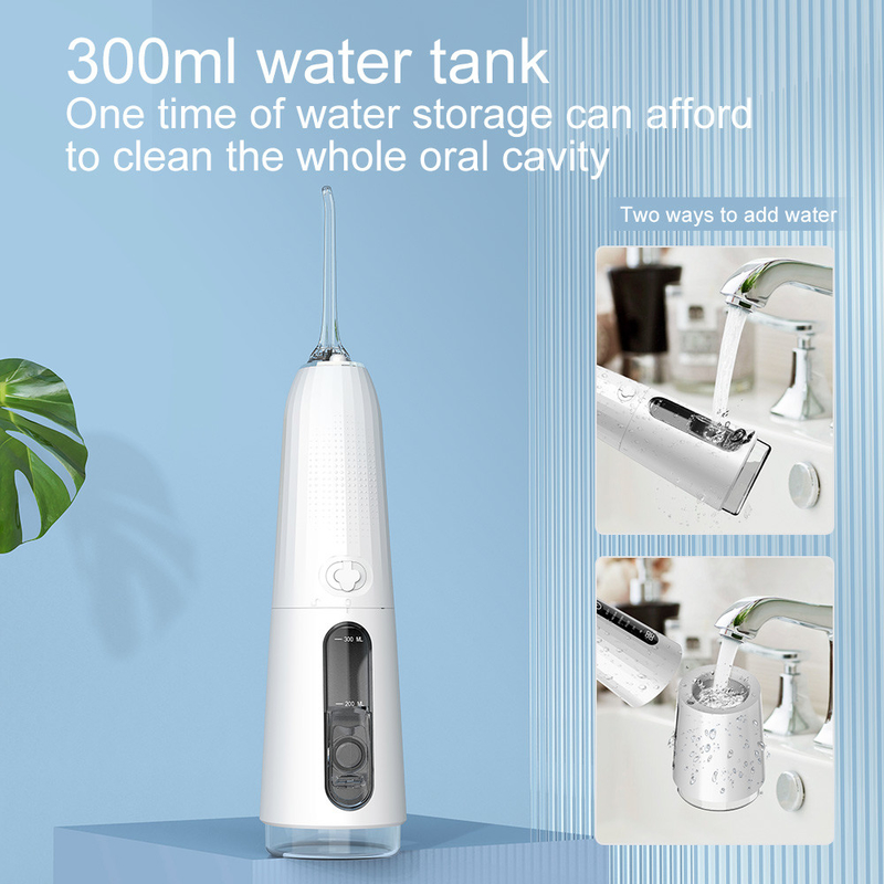 5+ حالت کار Ipx7 Electric Water Jet 300ml Oral Hygiene Oral Irigator Deeth Cleaner Water Dental Pik Flosser