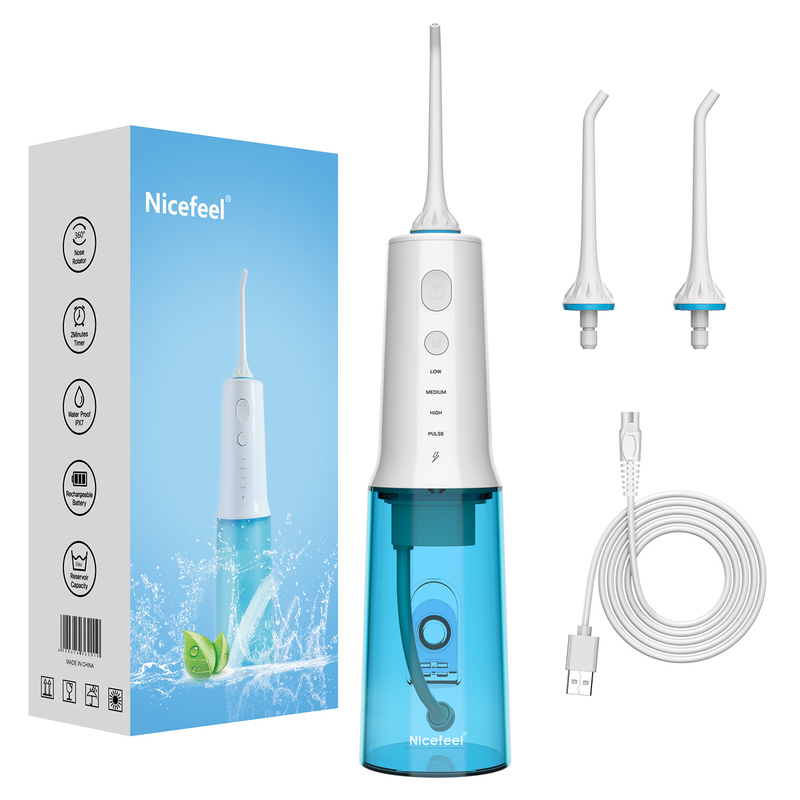 دستگاه آبیاری دهانی شارژی قابل حمل Nicefeel Oral Care مخزن آب 300 میلی لیتری قدرتمند