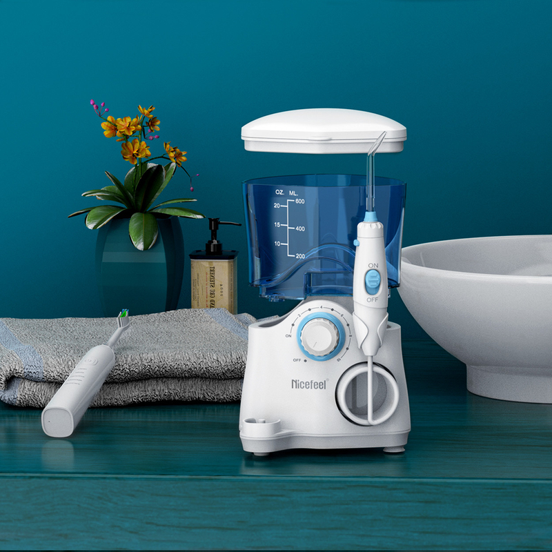 محصولات دندانپزشکی Sonic Toothbrush Water Flosser Family 600ml مخزن ABS OEM سفید