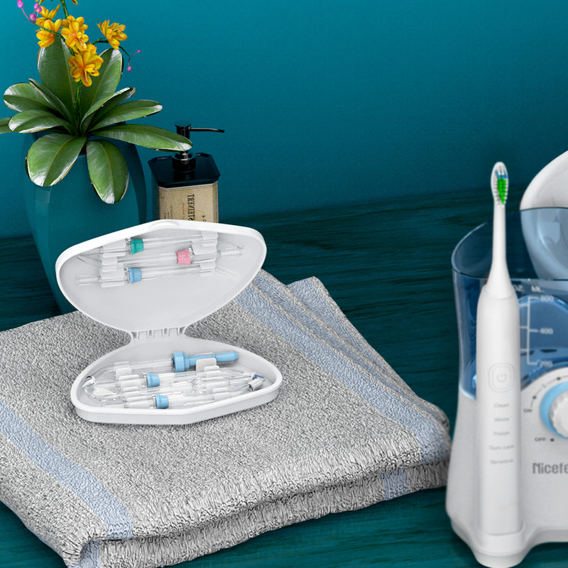 محصولات دندانپزشکی Sonic Toothbrush Water Flosser Family 600ml مخزن ABS OEM سفید
