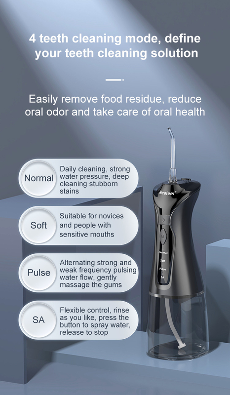 شارژر قابل حمل Oral Hygiene Nicefeel Cordless Water Flosser Type C