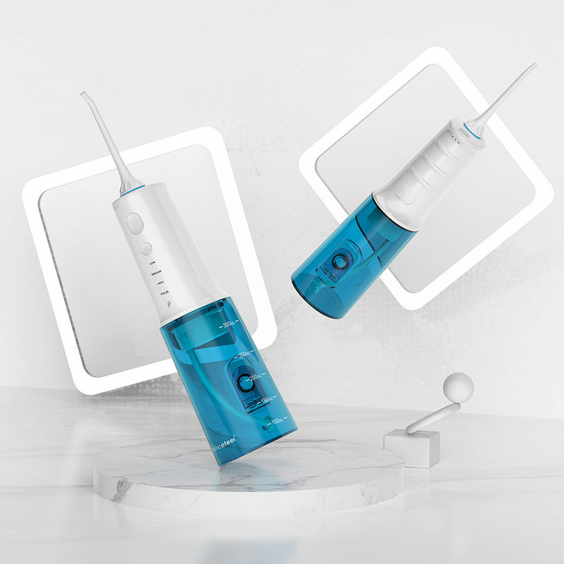 بهترین فلکسر قدرت الکتریکی برای مسافرت Nicefeel Closless Water Flosser IPX7 1900 mAh باتری