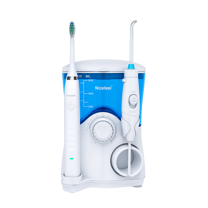 مسواک Nicefeel 600ml All In One مسواک و Flosser Sonic Electric برای اشتراک خانوادگی