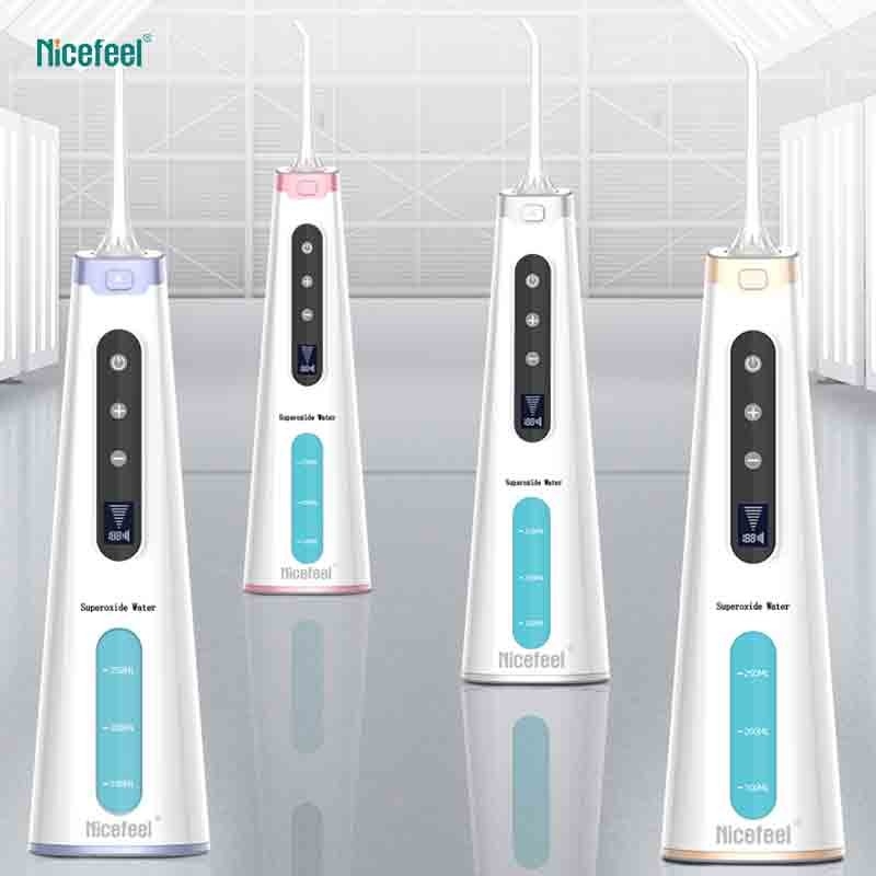 1600 میلی آمپر ساعت Nicefeel Superoxide Water Flosser Oral Irrigator برای مراقبت از دهان